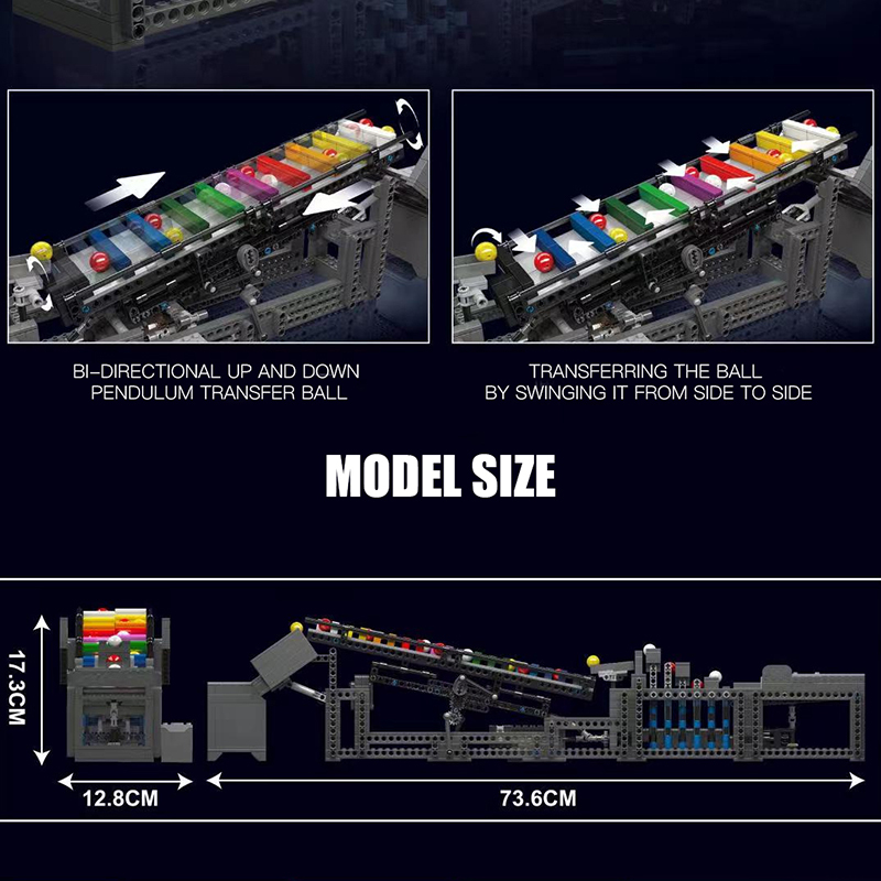 Mould King 26009 Technic Upgraded Version Motor Great Ball Contraption Ⅱ Building Blocks 1281±pcs Bricks from China.