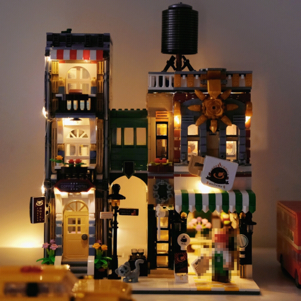 【Mini Micro Bricks】ZHEGAO DZ6113 Creator Expert Coffee Hotel Modular ...