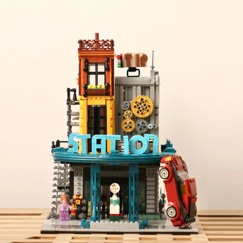 {Mini Bricks} ZHEGAO 00417 Creator Expert Serving Station Modular Buildings Blocks 1859±pcs Bricks from China.