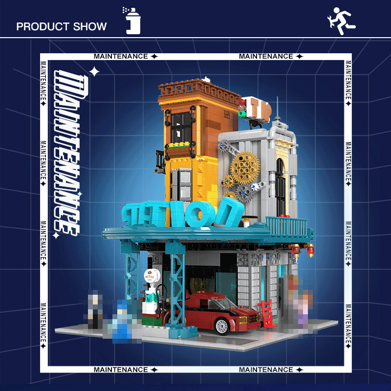 {Mini Bricks} ZHEGAO 00417 Creator Expert Serving Station Modular Buildings Blocks 1859±pcs Bricks from China.