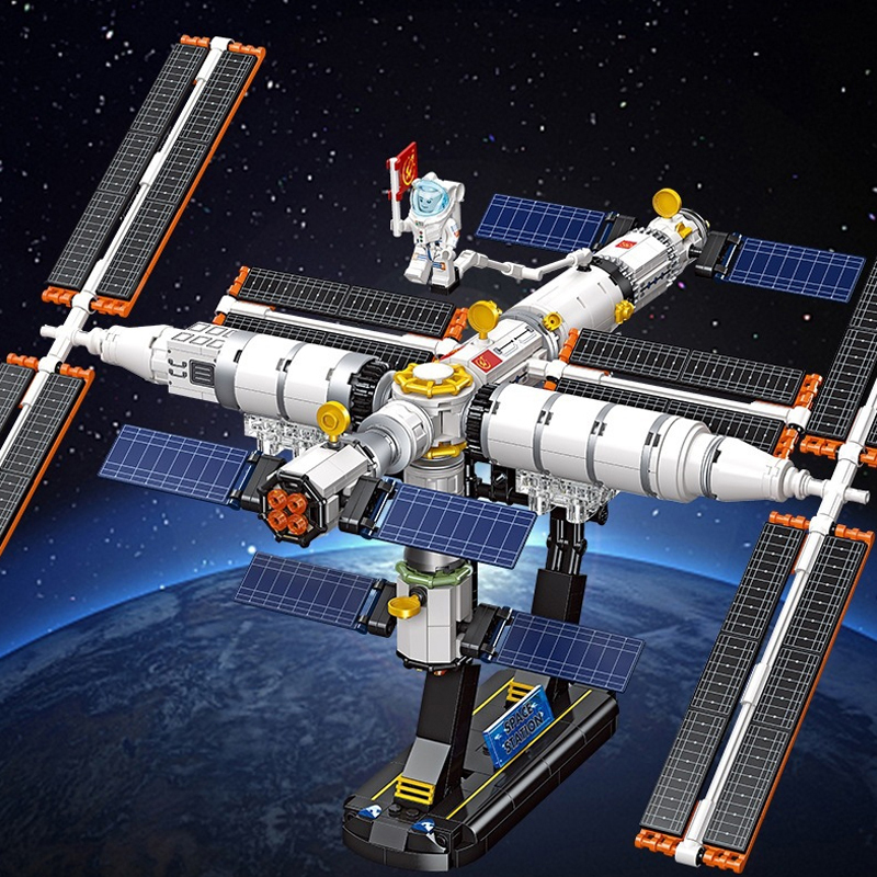 JIESTAR 58006 Space Model Tiangong Space Station Building Blocks 838±pcs Bricks from China.