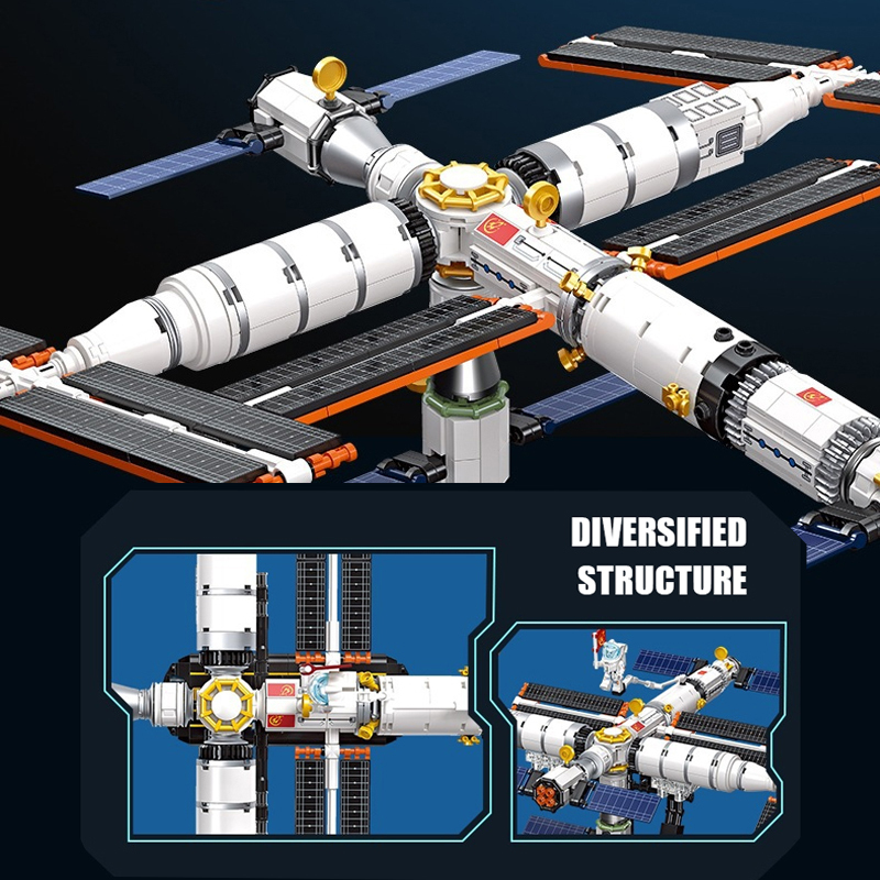 JIESTAR 58006 Space Model Tiangong Space Station Building Blocks 838±pcs Bricks from China.