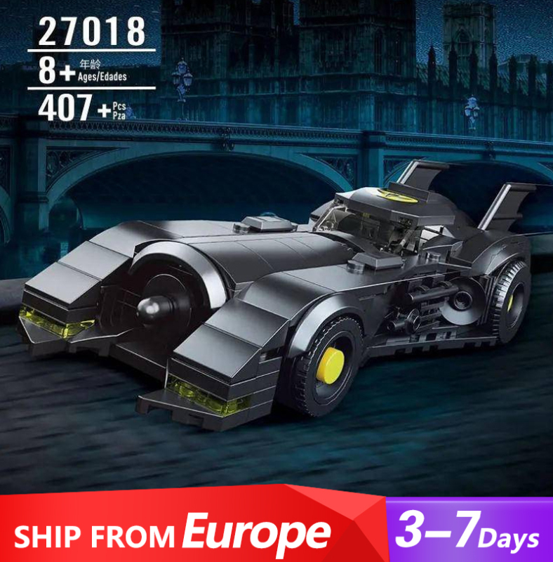 Mould King 27018 Super heroes DC Bat Sports Car Building Blocks 407±pcs Bricks from Europe 3-7 days Delivery.