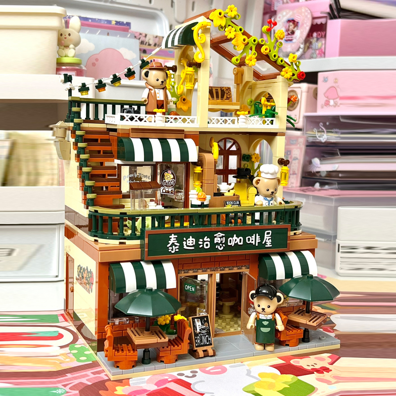 Inbrixx 881101 Teddy's Coffee House/Shop Modular Buildings Blocks 1381±pcs Bricks from China.