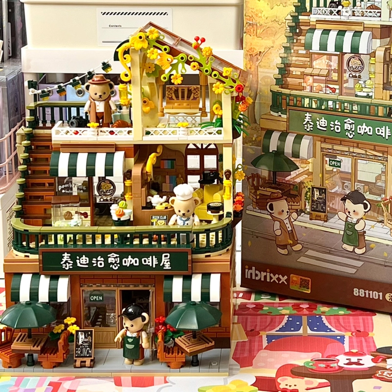 Inbrixx 881101 Teddy's Coffee House/Shop Modular Buildings Blocks 1381±pcs Bricks from China.