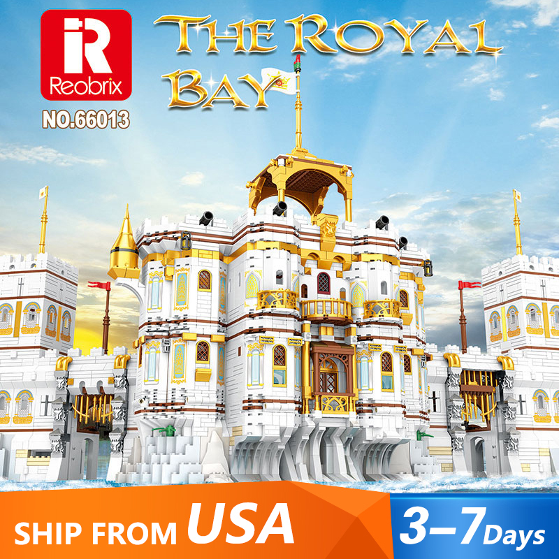 Reobrix 66013 Pirates The Royal Bay Building Blocks 4168±pcs Bricks Toys From USA 3-7 Delivery.