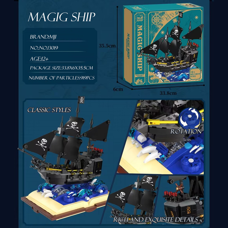 MJI 13019 Pirates Adyenture Ship Book Building Blocks 919±pcs Bricks from China.