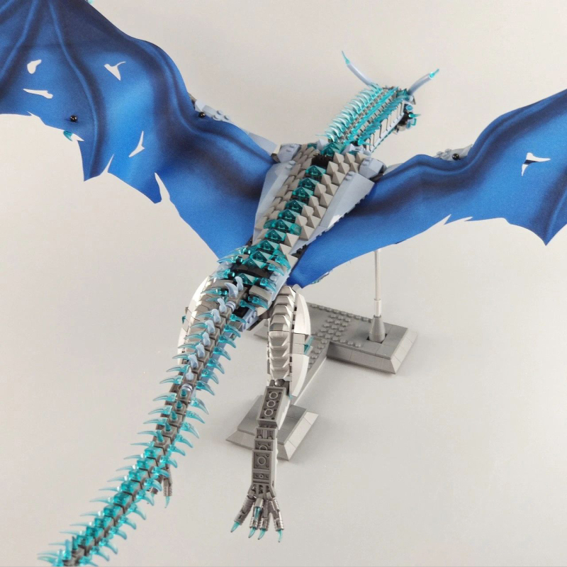 Super 18K  K90 Movie Game of Thrones Blue Drogon、Viserion Building Blocks 2000±pcs Bricks from China.