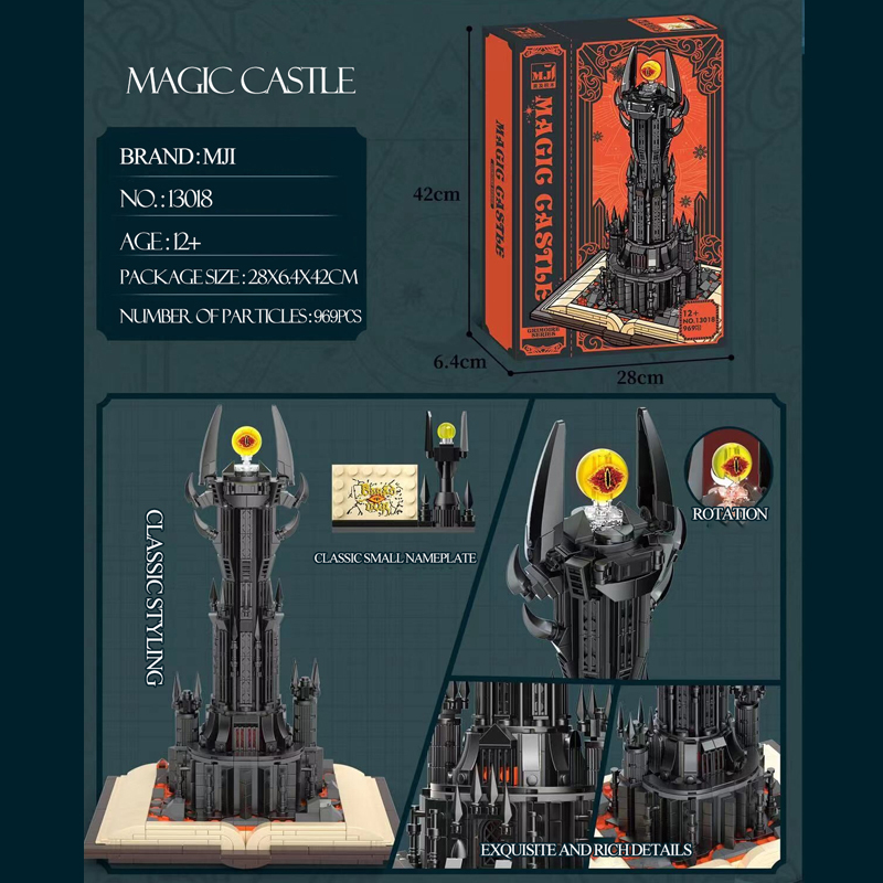 MJI 13018 Idea & Creator Black Magic Castle Book Building Blocks 969±pcs Bricks from China.