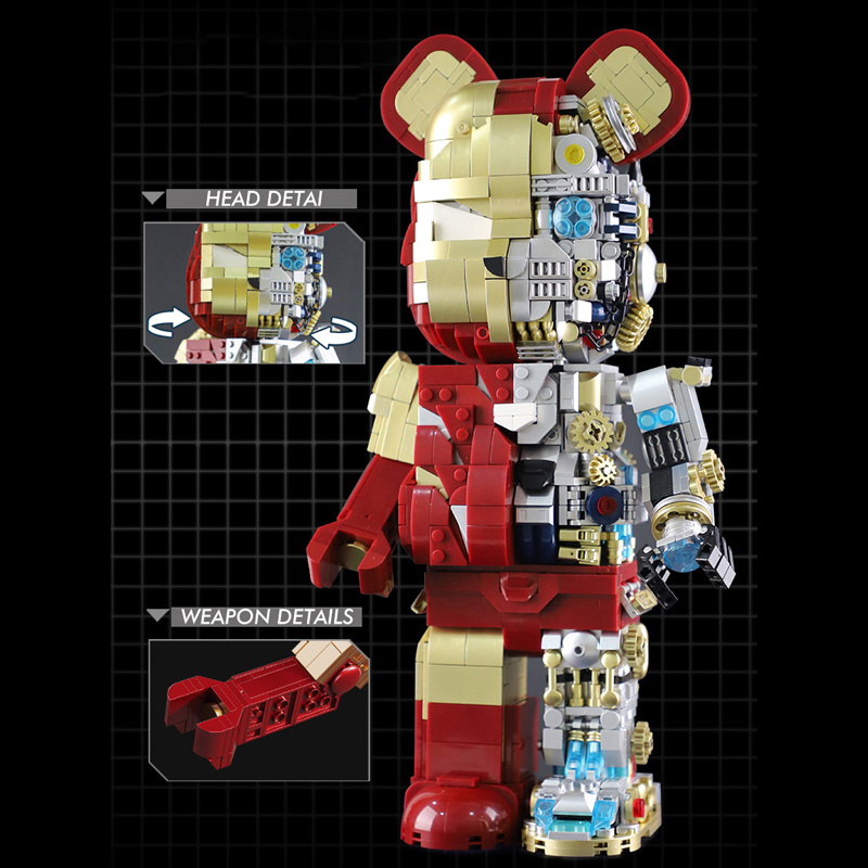 Wangao 188004 Idea 400% Iron Man Mechanical Bear Robot Buildings Blocks ***±pcs Bricks from China.