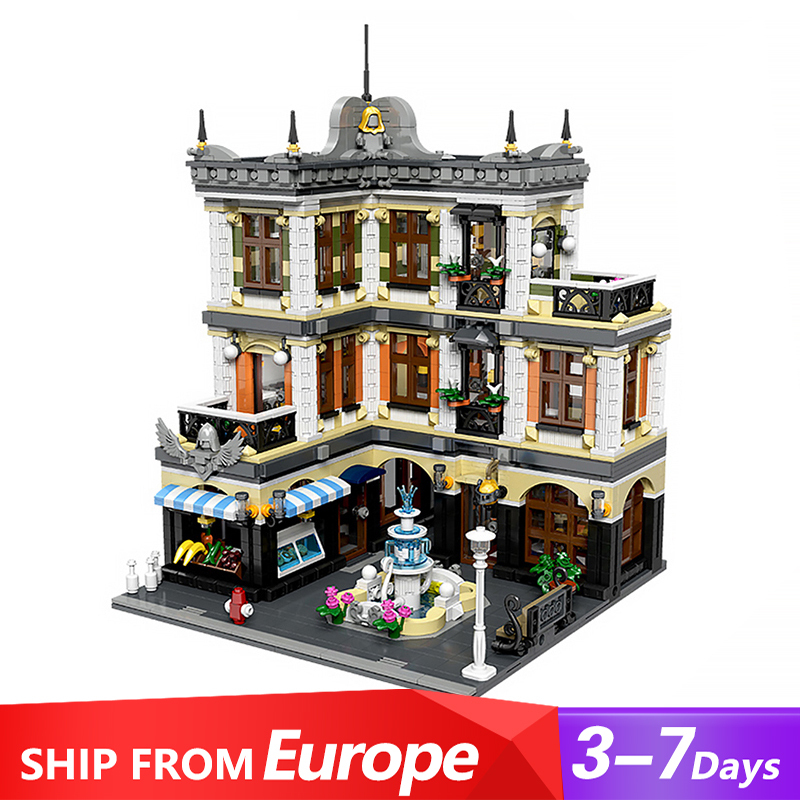 JIESTAR 89113 Modular Buildings The Fountain Square Building Blocks 3420±pcs Bricks Toys From Europe 3-7 Days Delivery.