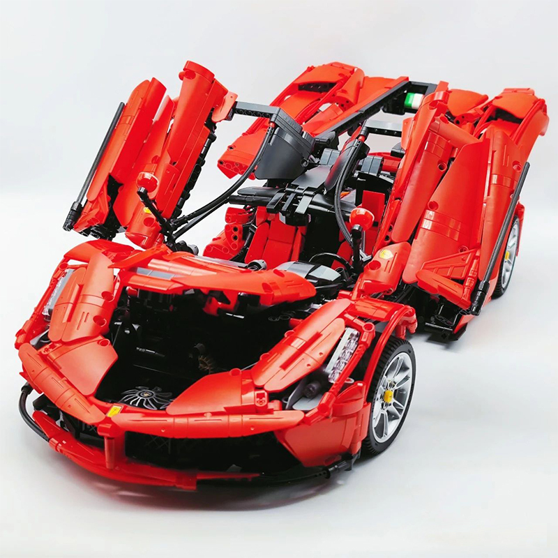 CaDa C61505 Technic 1:8 Red Ferrari Laferrari Sports Car Buildings Blocks 4739±pcs Bricks from Europe 3-7 Days Delivery.