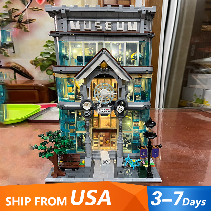 {With Light}Mork 10206 Creator Expert Science and technology museum Buildings Blocks 3784±pcs Bricks from USA 3-7 Days Delivery.