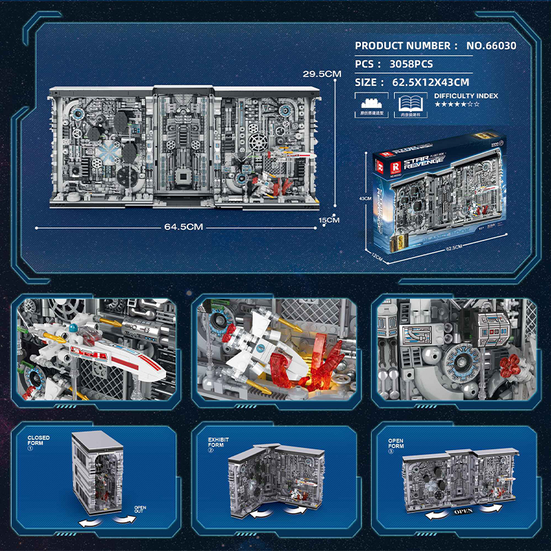 Reobrix 66030 Movie & Game Star Revenge Planet Book Star Wars Building Blocks 3058±pcs Bricks from USA 3-7 Days Delivery.