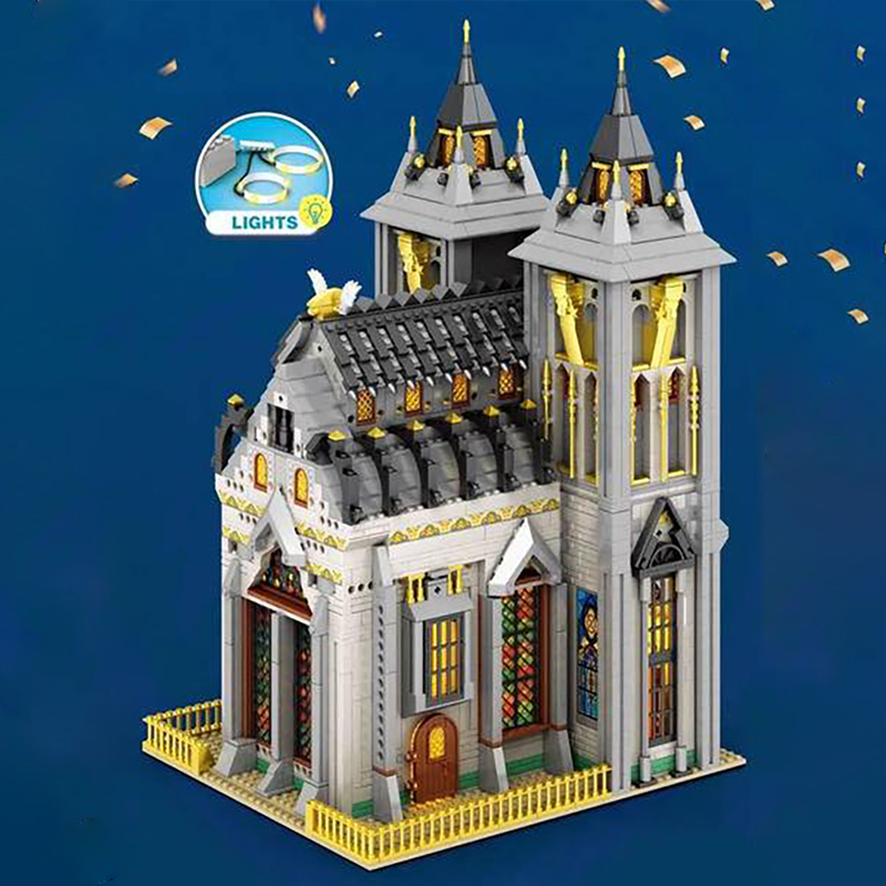 Reobrix 66027 Modular Buildings European Centur Churches Building Blocks 3468±pcs Bricks Toys From USA 3-7 days Delivery.