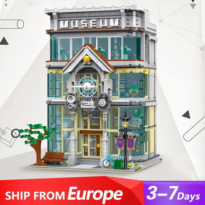 {With Light}Mork 10206 Creator Expert Science and technology museum Buildings Blocks 3784±pcs Bricks from Europe 3-7 Days Delivery.