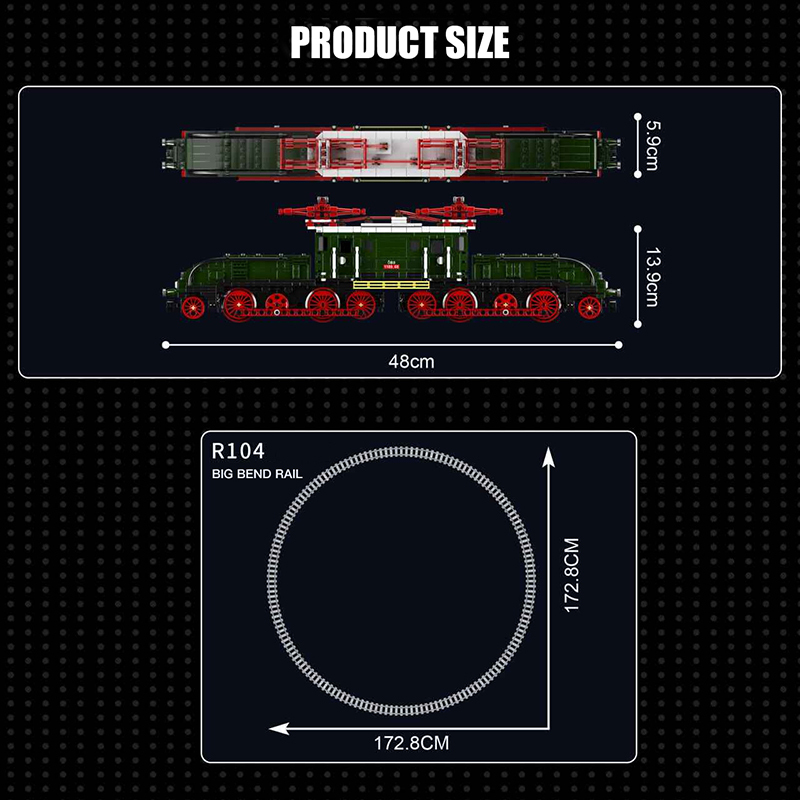 {Pre-Sale}Mould King 12023 Technic World Railway OBB 1189.08 Electric Locomotive Train Building Blocks 919±pcs Bricks from Europe 3-7 Days Delivery.