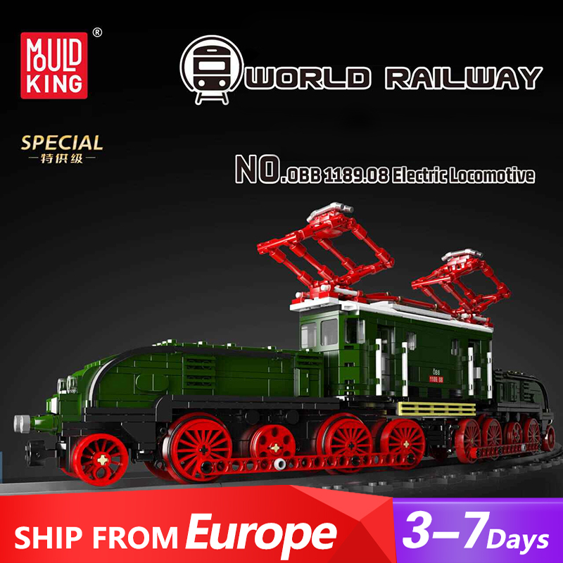 {Pre-Sale}Mould King 12023 Technic World Railway OBB 1189.08 Electric Locomotive Train Building Blocks 919±pcs Bricks from Europe 3-7 Days Delivery.