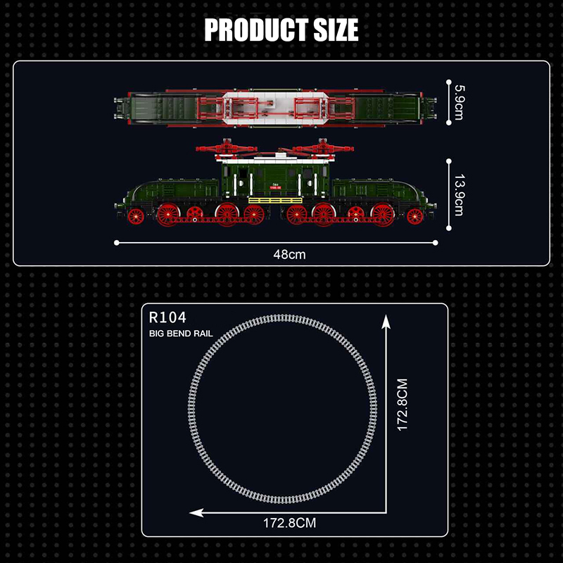 {Pre-Sale}Mould King 12023 Technic World Railway OBB 1189.08 Electric Locomotive Train Building Blocks 919±pcs Bricks from USA 3-7 Days Delivery.