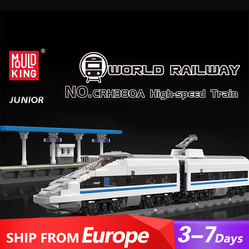 {Pre-Sale}{With Motor}Mould King 12021 Technic World Railway CRH380A High-speed Train Building Blocks 1211±pcs Bricks from Europe 3-7 Days Delivery.