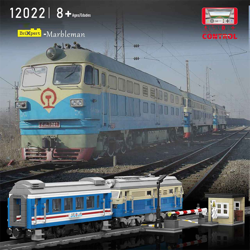 {Pre-Sale}{With Motor}Mould King 12022 Technic World Railway DF4B Diesel Locomotive Train Building Blocks1212±pcs Bricks from Europe 3-7 Days Delivery.
