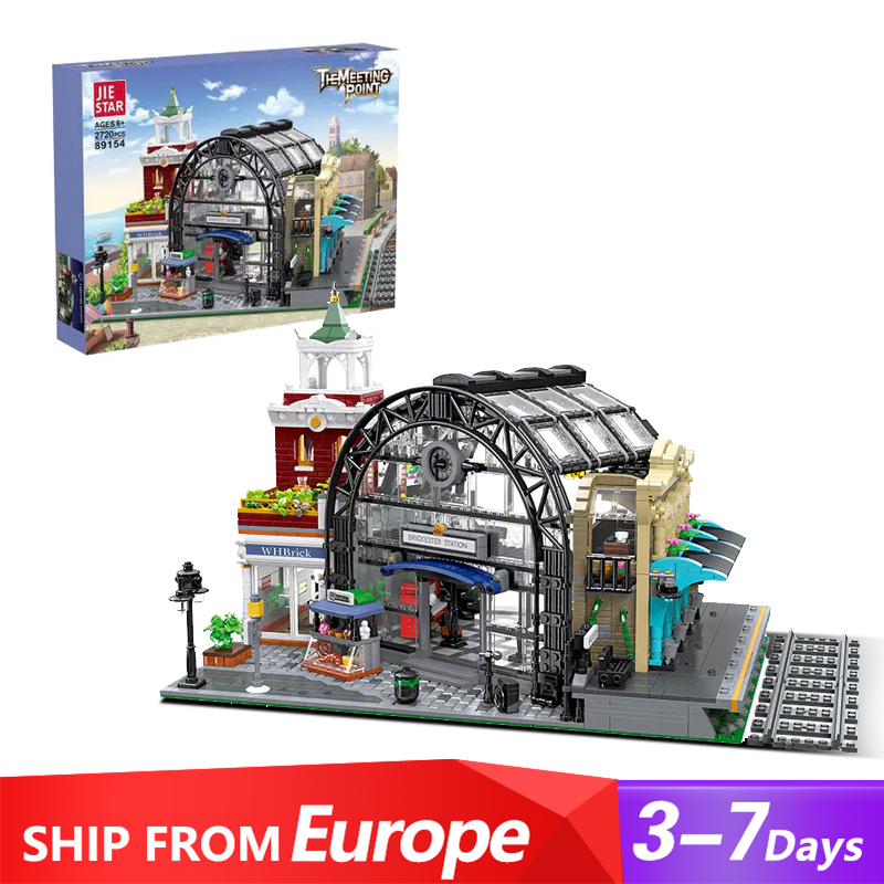 {With Original Box}JIESTAR 89154 Creator Expert The Meeting Point Modular Buildings Blocks 2720pcs Bricks Toys From Europe 3-7 Days Delivery.