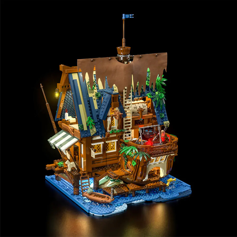 FunWhole F9011 Creator Expert Medieval Pier Tavern Building Blocks 2143±pcs Bricks from China.