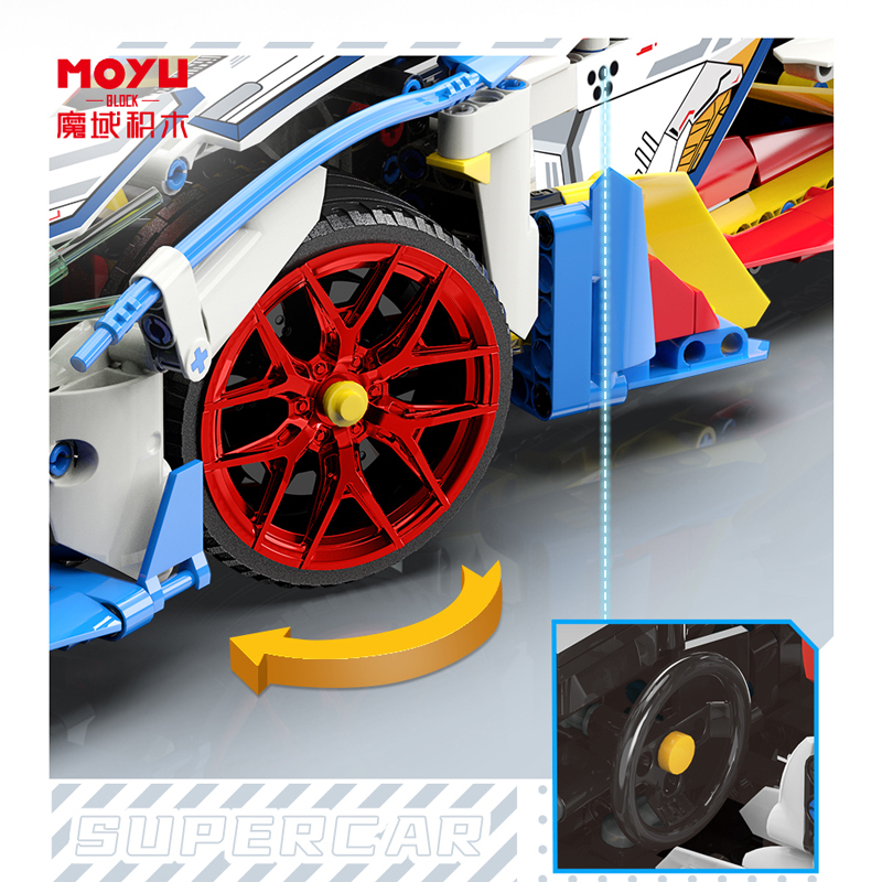 MOYU BLOCK MY88007A Technic Dynamic version Evo Speed Super Car Building Blocks 2178pcs Bricks Toys From China Delivery.