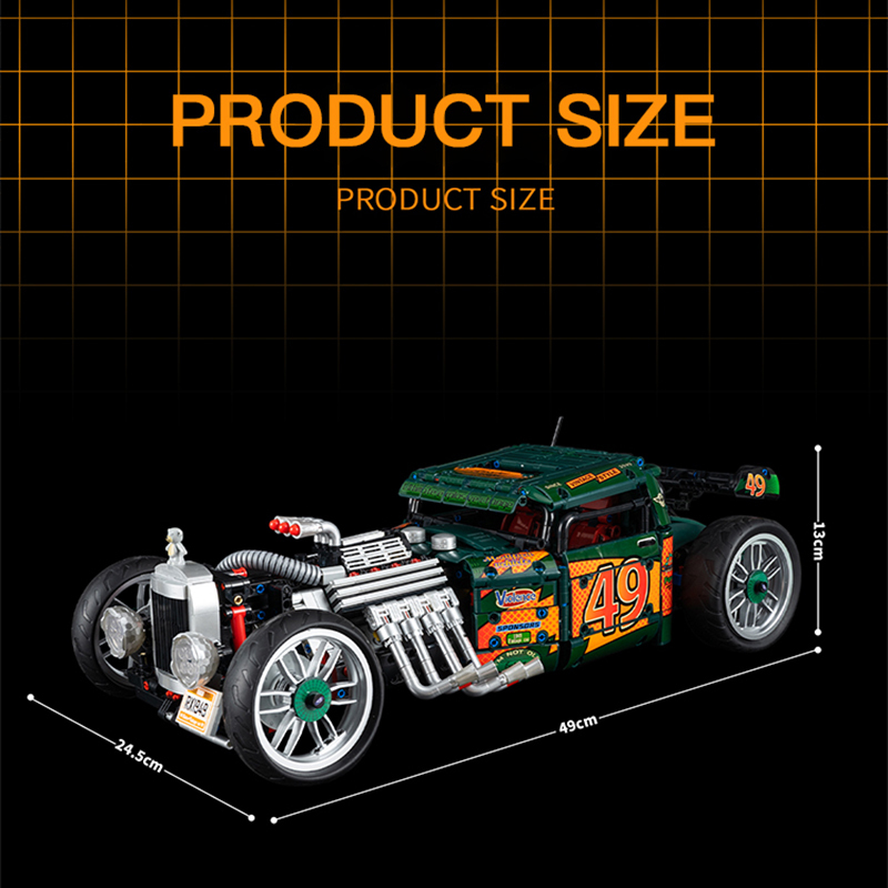 K-BOX K10509 Technic 1949 Madililed Vehicle 1:8 Building Blocks 2618pcs Bricks Toys From China Delivery.