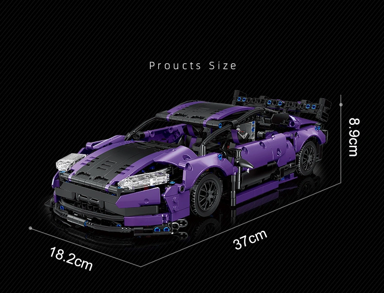 C011 Aston Vantage Martin gt3 Small Technical block super sport car  model 1266pcs brick toy from China