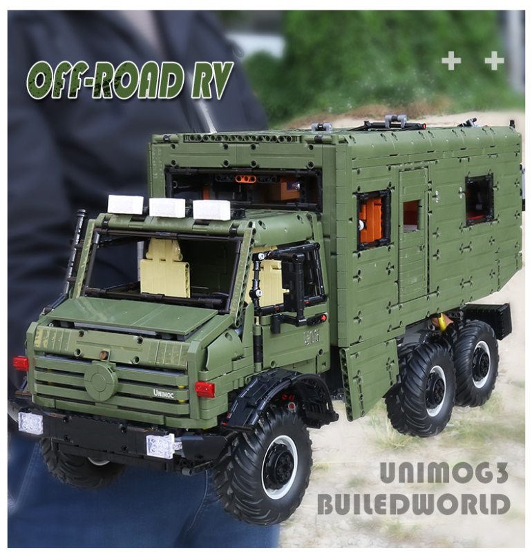LR-J907 Technology Model Series Unimog RV Building Block 6689PCS Bricks Toy Ship From China