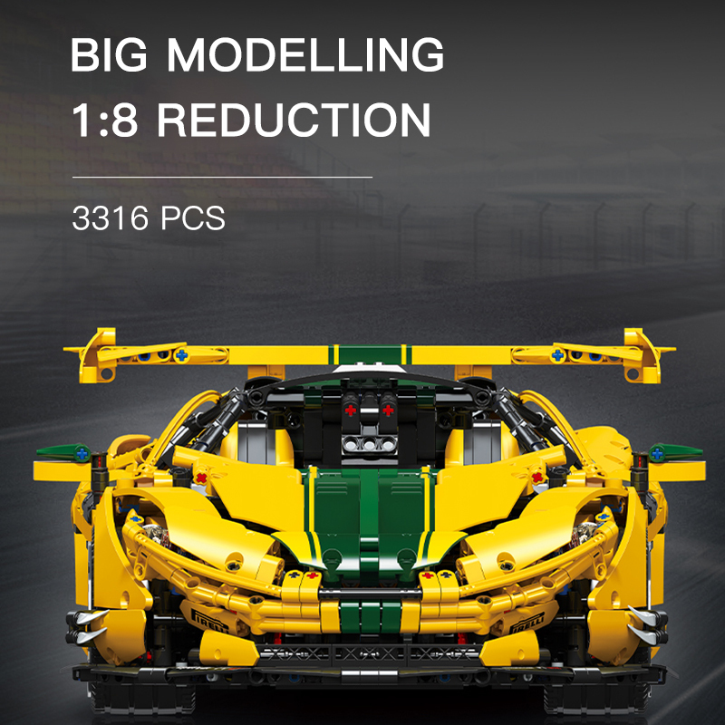 JIESTAR 91101 Technic Yellow McLaren Sports car Building Blocks 3316pcs Bricks Toys From China Delivery.