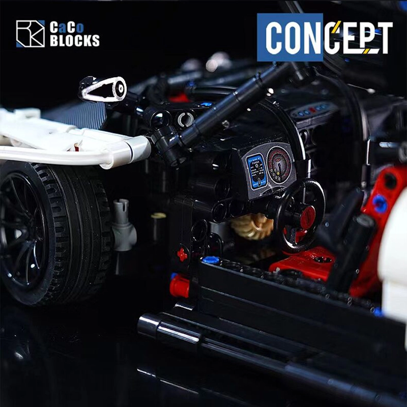 CaCo C017 Technic Moc Static version Dynamic version 1:14 Sports Car Building Blocks 1443pcs Bricks Toys From China.