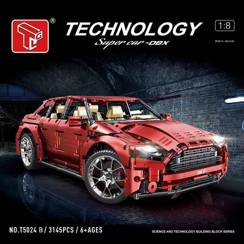 TAIGAOLE T5024B Technic Moc Red Super Car DBX 1:8 Dynamic version with 3145pcs Bricks Toys From China.