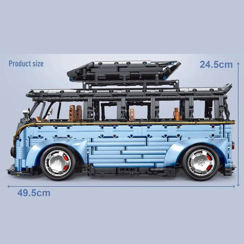 TAIGAOLE T5022A Technic Moc Plated Blue Dynamic version T2 Bus 1:8 3299pcs Bricks Toys From China.