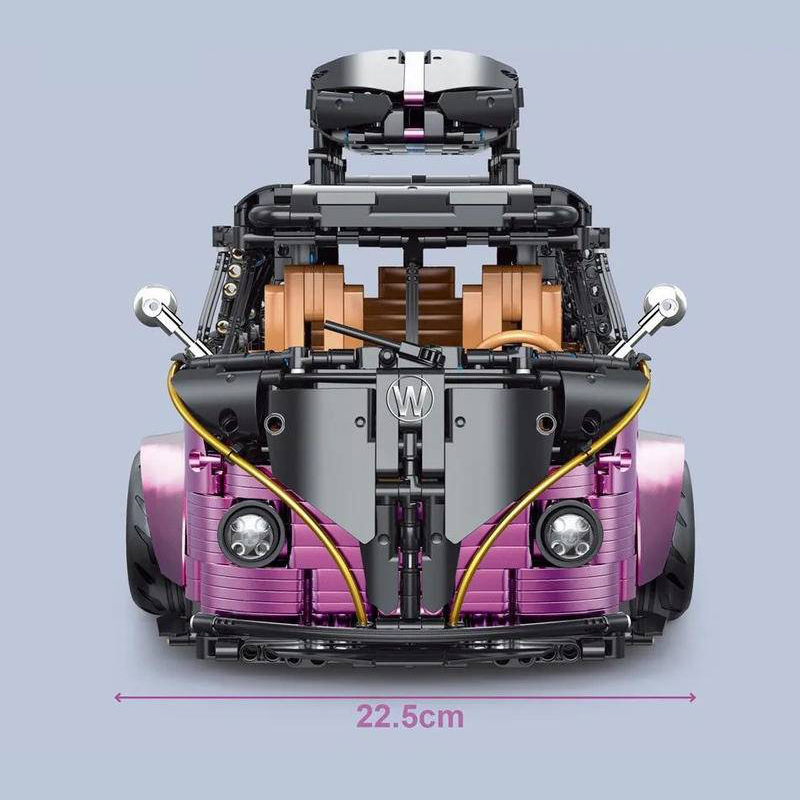 TaiGaoLe T5022B Technic Moc Plated Purple 1:8 T2 Bus Building Blocks 3299pcs Bricks Toys From China.