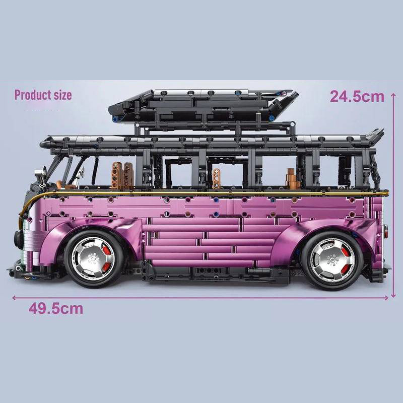 TaiGaoLe T5022B Technic Moc Plated Purple 1:8 T2 Bus Building Blocks 3299pcs Bricks Toys From China.