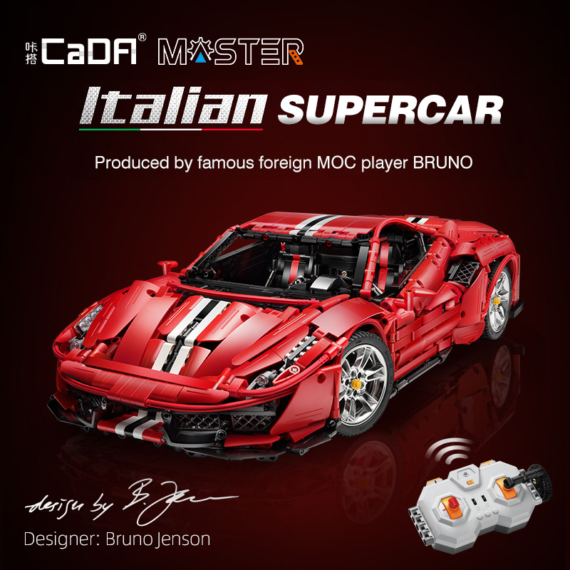 CADA C61042 C61043 3187Pcs Technic Series Italian Super Car Building Blocks Brick toys Free Shipping (No Tax)
