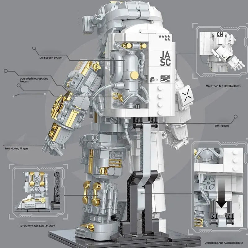 JAKI 9116 Creator Gold Version Space astronaut Building Blocks***±pcs Bricks from China.