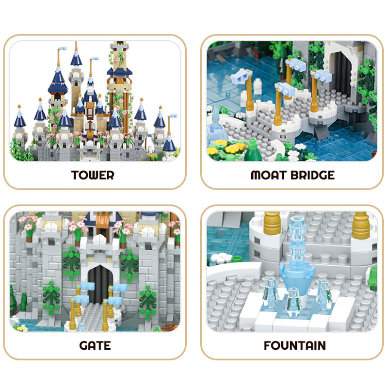 {Mini Micro Bricks} B Brand 826 Creator Fairy castle Buidling Blocks 3600±pcs Bricks from China.