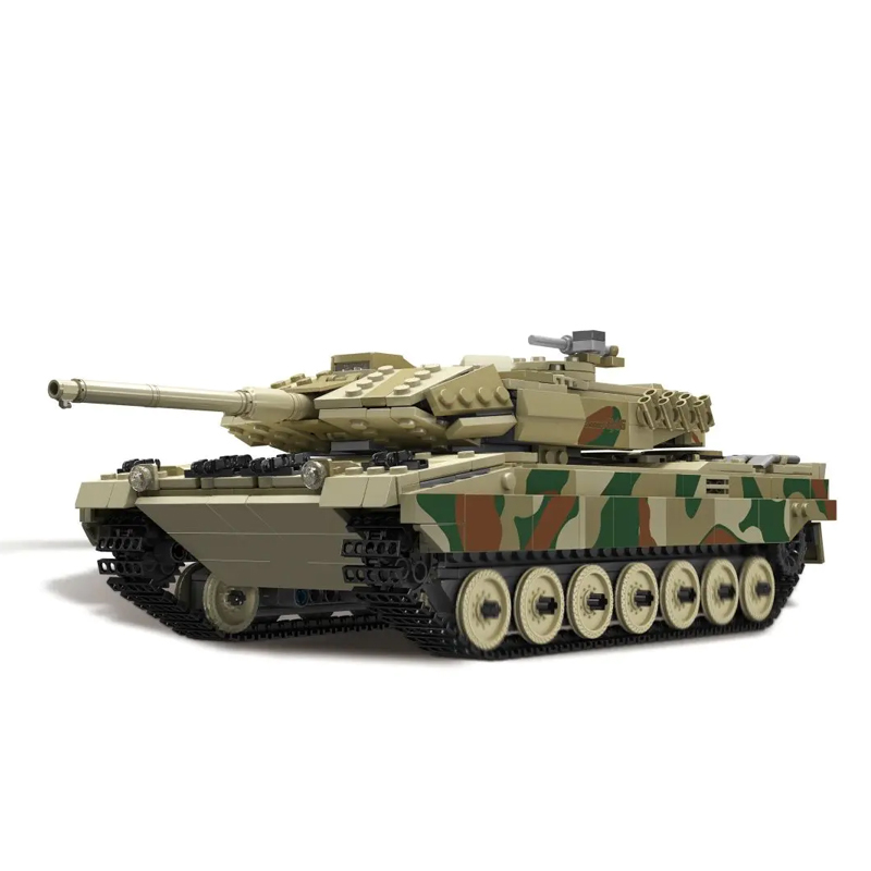 {With Motor}Mould King 20020 Military Leopard 2 Tank Building Blocks 1091±pcs Bricks from China.