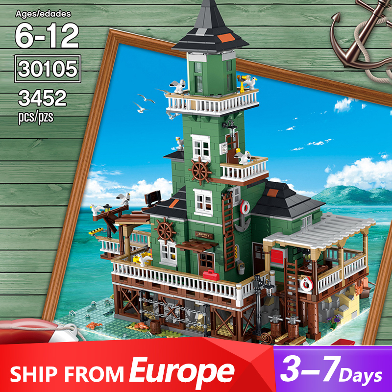 Urge 30105 Modular Buildings The Lighthouse Dock Children's Puzzle Assembling And Inserting 3452±PCS Blocks From Europe 3-7 Days Delivery.