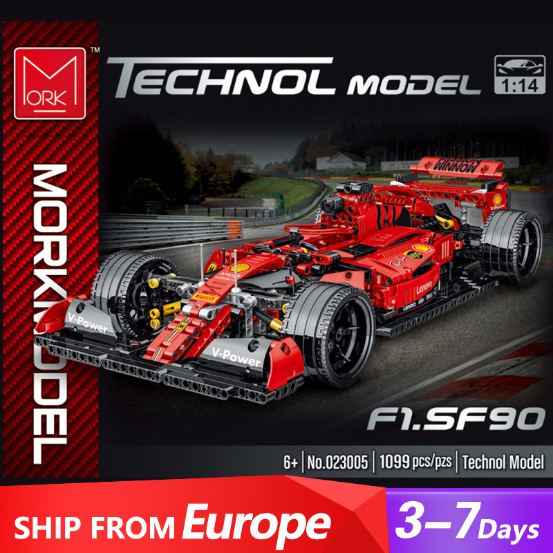 {Only Set} Mork 023005 Technic Static Version Red 42096 alternate - F1 Car Building Blocks 1099±pcs Bricks from Europe 3-7 Days Delivery.