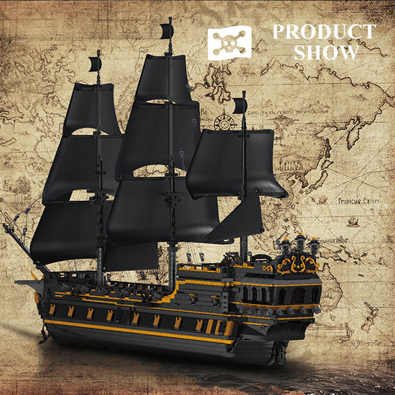 Mould King 13186 Pirates Black Pearl ship B.P Ⅱ Building Blocks 4794±pcs Bricks from China.