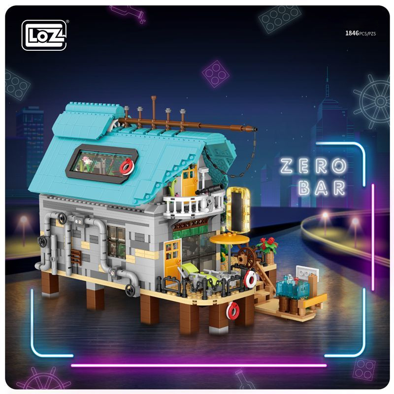 {Mini Micro Bricks} LOZ1048 Creator Expert Zero Bar Modular Buildings Blocks 1846±pcs Bricks from China.