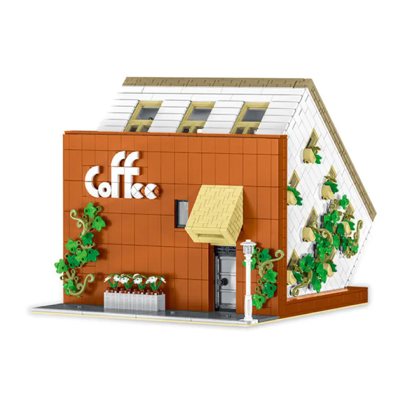 {With Light}MORK 10209 Modular Buildings Upside Down Cafe House Building Blocks 3118±pcs Bricks from China.