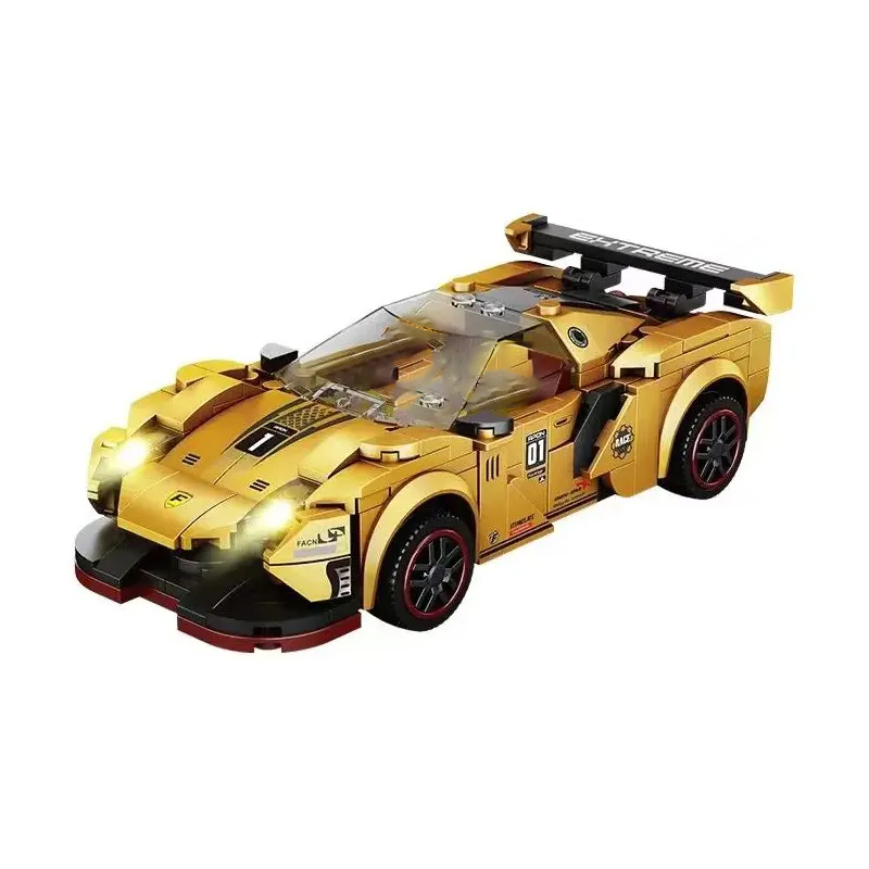 {Static version} Forange FC1614 Speed Champions Yellow Racer Car Building Blocks 287±pcs Bricks from China.