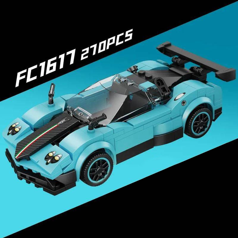 {With Light} Forange FC1617 Speed Champions Blue Racer Car Building Blocks 270±pcs Bricks from China.