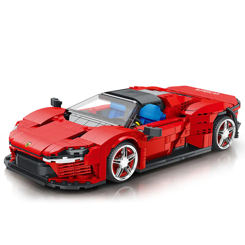 {Static Version} Reobrix 11026 1:16 Ferrari Daytona SP3 Sports Car Building Blocks 1168±pcs Bricks from China.