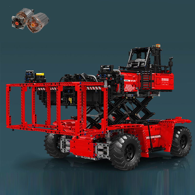 With Motor} Mould King 17030 Technic Red Container Truck Building Blocks 4878±pcs Bricks from China.